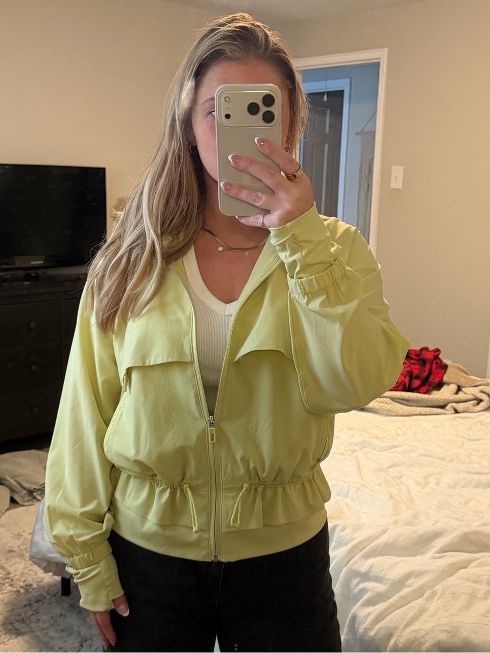 CALIA Light Green Bomber Jacket